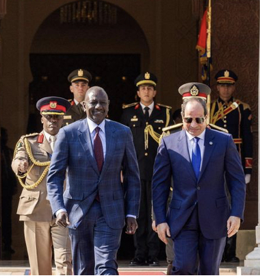 R-L: Egyptian President Abdel Fattah El-Sisi and Kenya’s President William Ruto. (NAN)